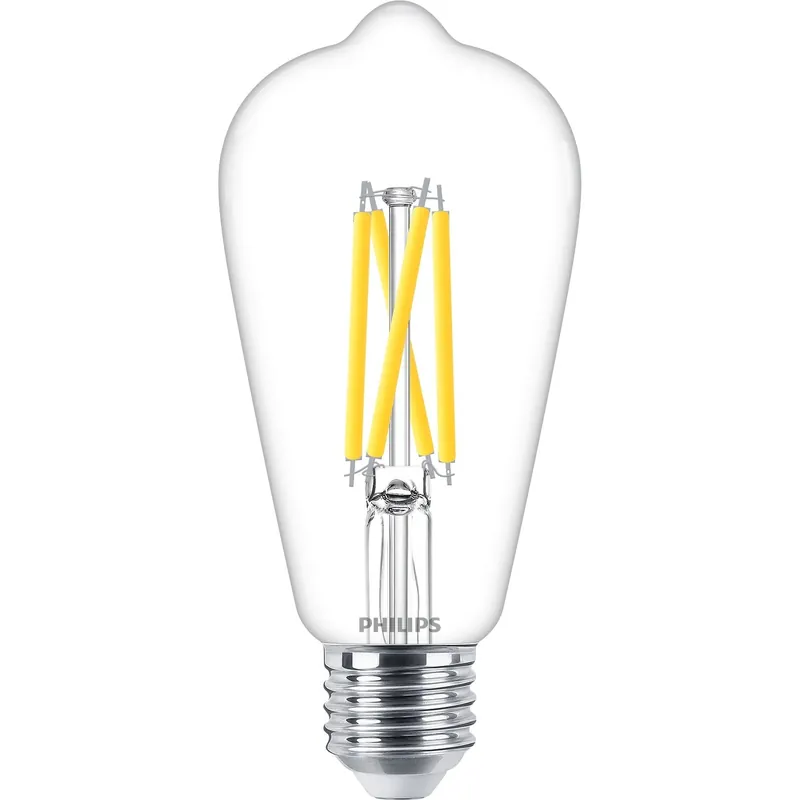 Philips LED Edison lamp transparant E27 5,9W (60W) warm wit dimbaar