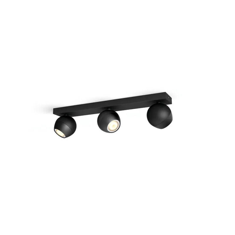 Philips Hue Buckram bar/tube zwart 3x5W 230V
