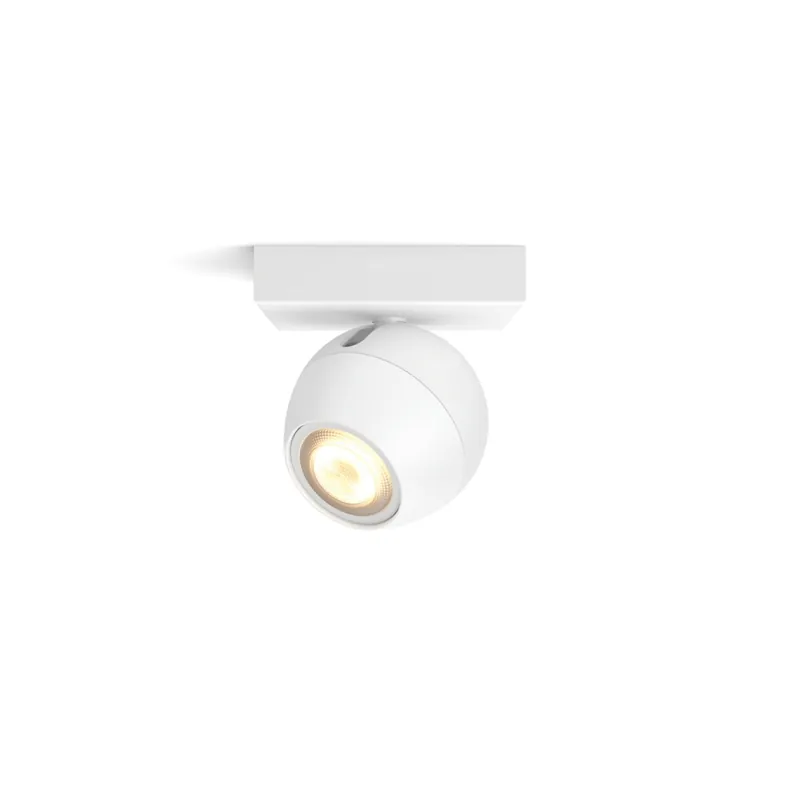 Philips Hue Buckram opbouwspot 1x5W wit incl. switch en bluetooth