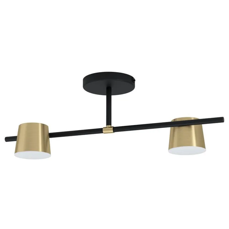 Eglo Altamira plafondlamp 2x GU10 zwart/goud