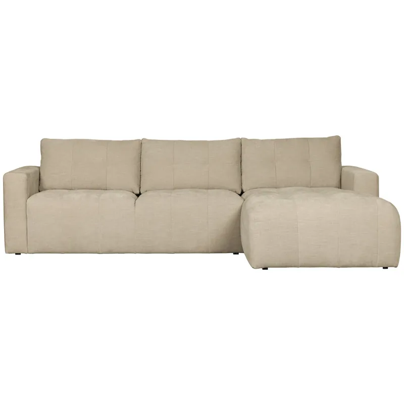 vtwonen Bar chaise longue geweven stof rechts zand