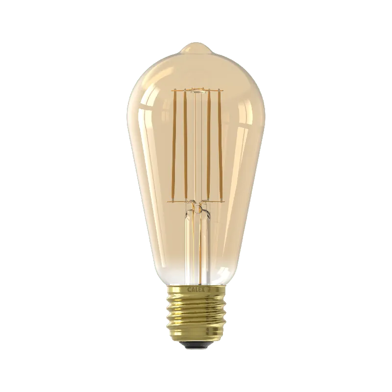 Calex LED rustieklamp E27 4,5W goud met dag-/nachtsensor