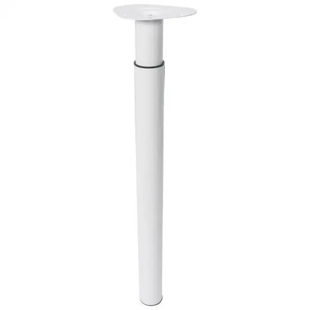 Duraline meubelpoot verstelbaar staal 5,6x70-110cm wit 2pp