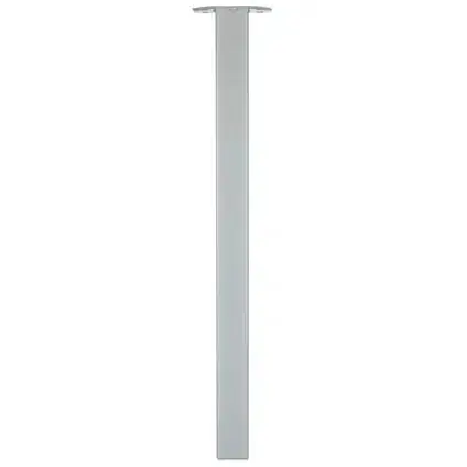 Duraline meubelpoot vierkant staal 5x5x72cm grijs 4pp