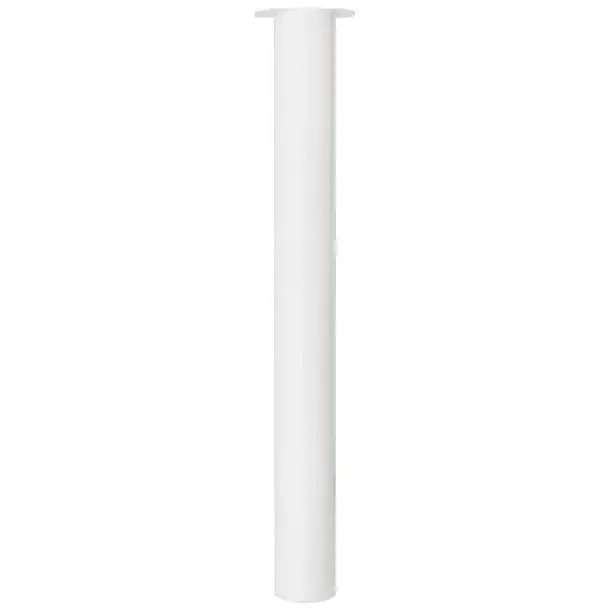 Duraline meubelpoot rond staal 7,6x72cm wit 4pp