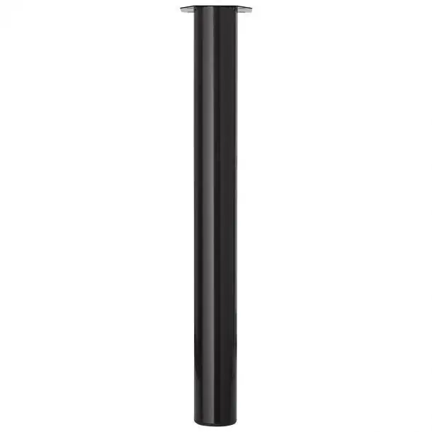 Duraline meubelpoot rond staal 7,6x72cm zwart 4pp