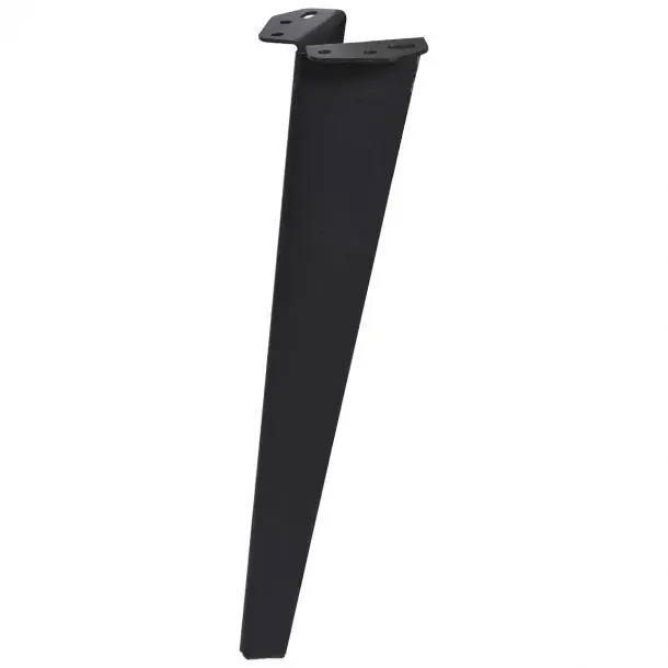 Duraline meubelpoot gevouwen staal 40cm mat zwart 4pp