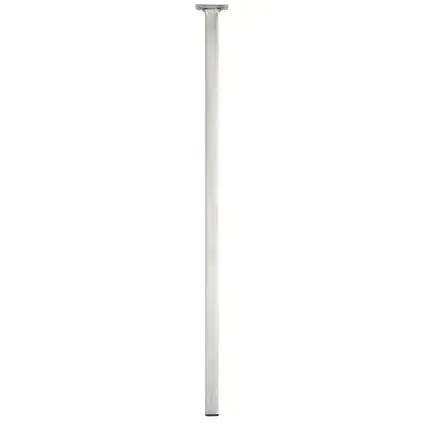 Duraline meubelpoot vierkant staal 2,5x2,5x75cm nikkel 4pp