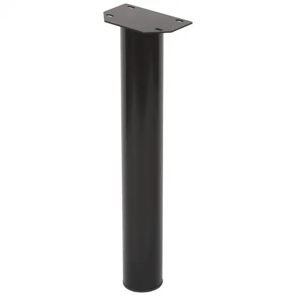Duraline meubelpoot rond staal 6x42cm zwart 4pp