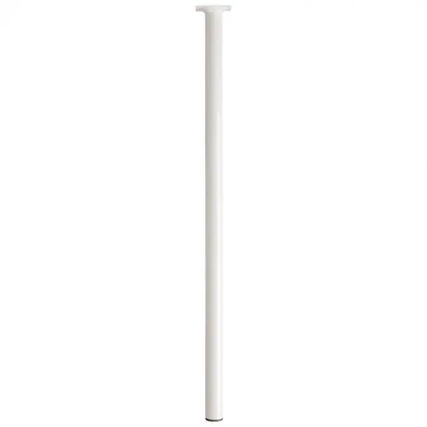 Duraline meubelpoot rond staal 3x70cm wit 4pp