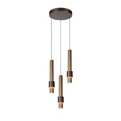 Lucide hanglamp Margary LED 5x4,2W koper dimbaar