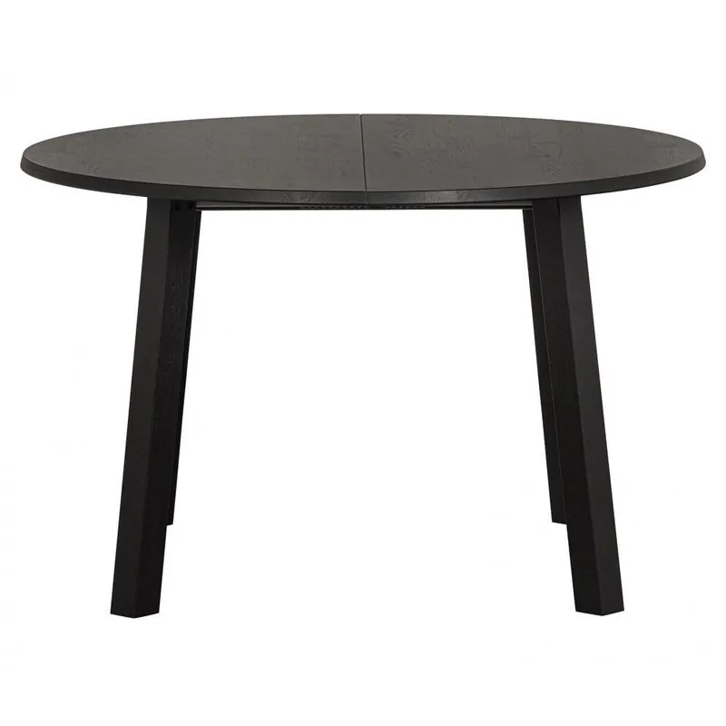 WOOOD Lange Jan uitschuifbare eettafel rond zwart