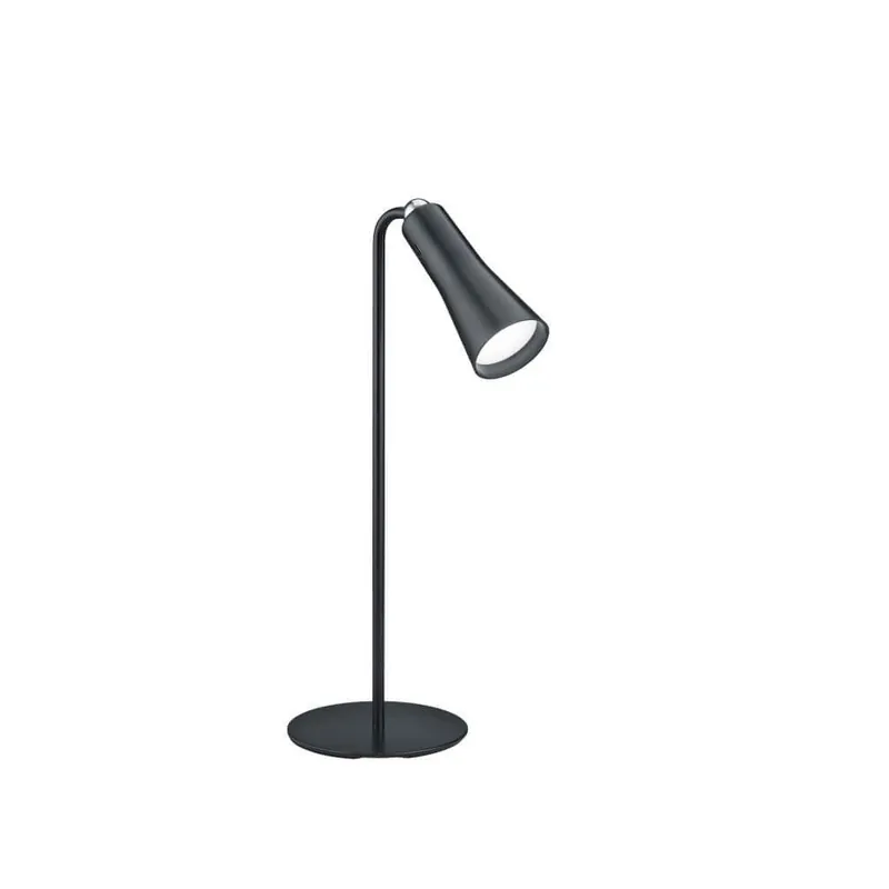 Trio bureaulamp Maxi oplaadbaar zwart
