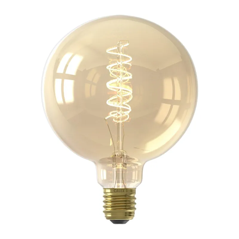 Calex LED Flex globelamp E27 5,5W G125 goud dimbaar