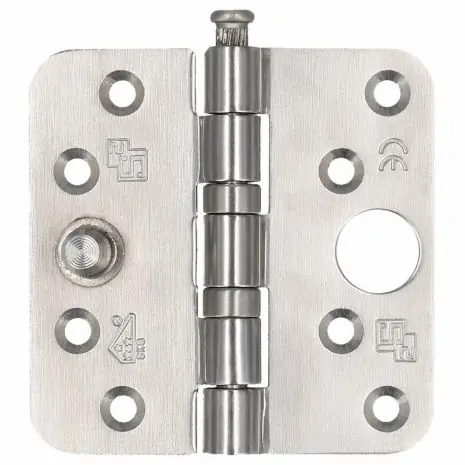 VEILIG veiligheids kogellager scharnier RVS 2,4mm 89x89 afgerond SKG*** (2 stuks)
