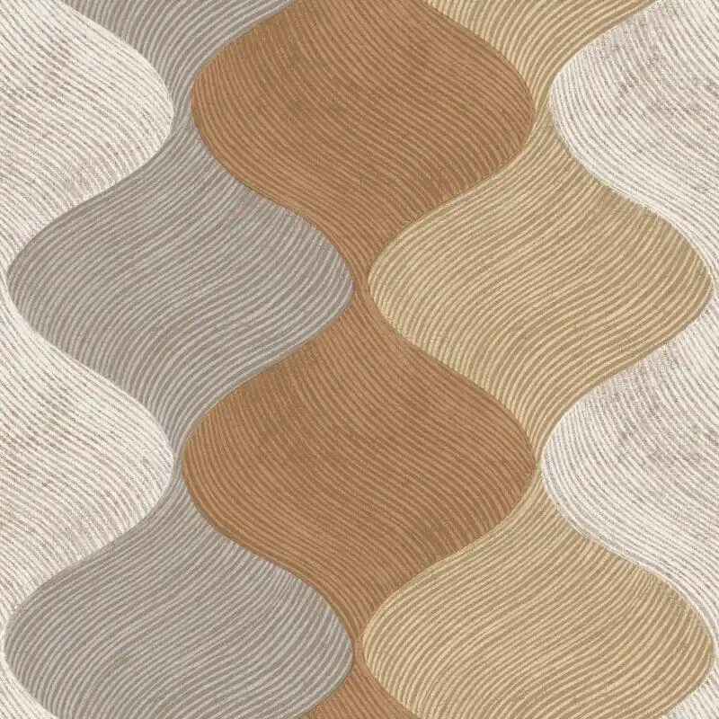 Noordwand Culto vliesbehang organische retro print grijs/beige