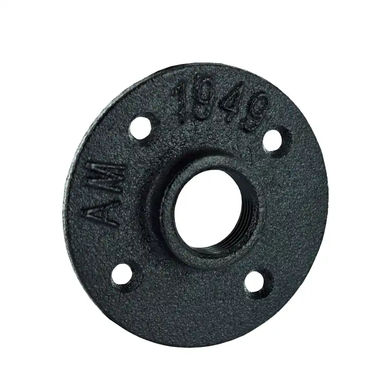 MyTube koppelstuk 25mm zwart voetplaat rond