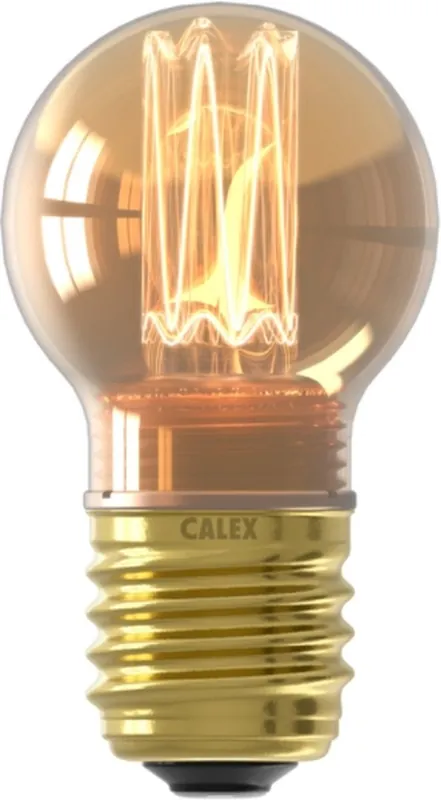 Calex LED Crown kogellamp E27 2.3W goud dimbaar