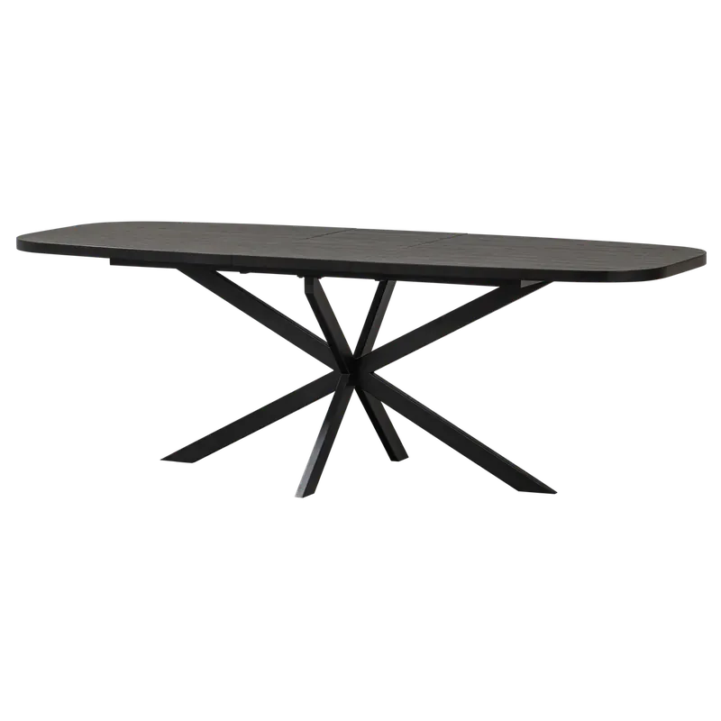 WOOOD Arros eettafel uitschuifbaar zwart