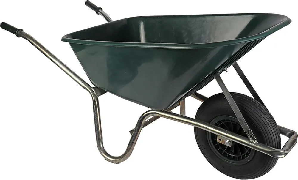 Kruiwagen kunststof groen 100 liter