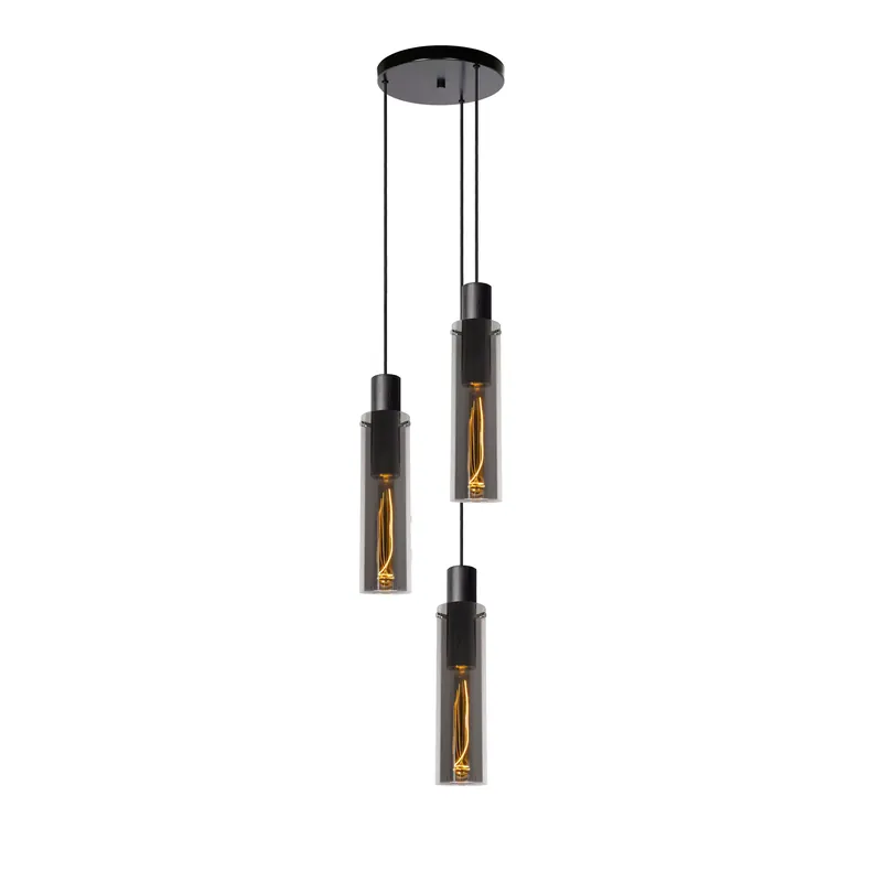 Lucide Orlando hanglamp 32 cm 3xE27 fumé