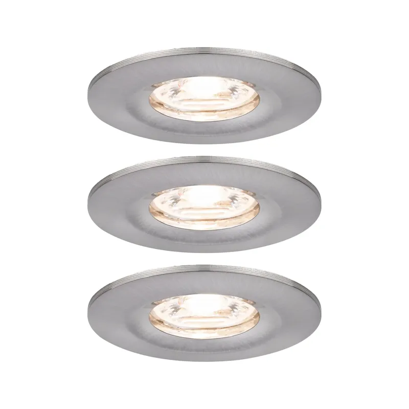 Paulmann Inblp Nova mini Coin rond stijf IP44 LED 3x4W 310lm ijzer geb/alu