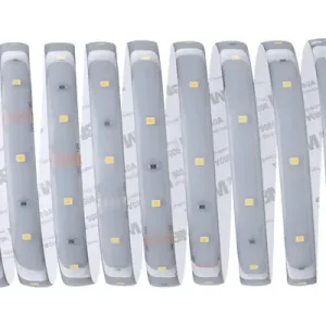 MaxLED 250 strip 2,5m warmwit IP44 Afdekking 2700K 10W 230/24V Zilver