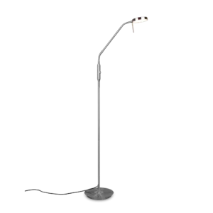 Trio vloerlamp Monza nikkel mat