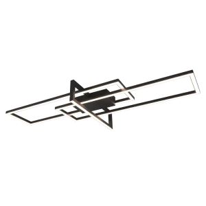 Trio plafonniere Salinas LED mat zwart