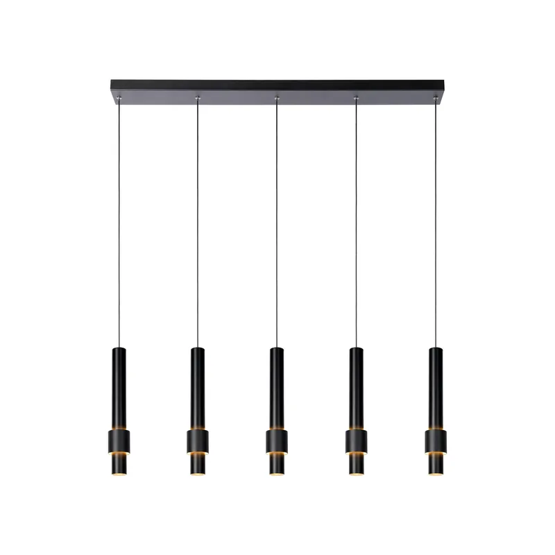Lucide hanglamp Margary LED 5x4,2W zwart dimbaar