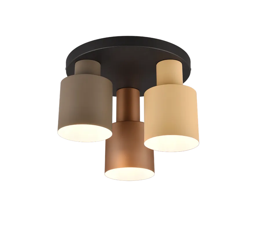 Trio plafondlamp Agudo 3-lichts multicolor