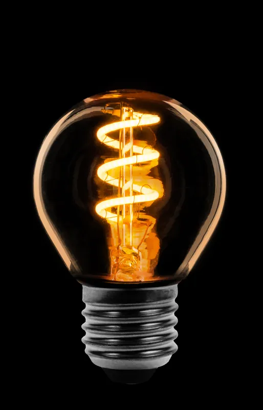ETH Led Spiraal Kogel G45 E27 4W dimtone van 2700k naar 2200k Goud 160L
