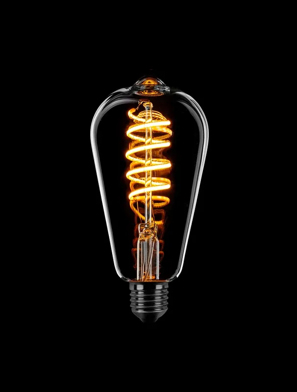 ETH Led Spiraal Edison ST64 E27 6W 3 stappen dimtone sceneswitch van 2200k-2400k-2700k Helder 110+260+550L