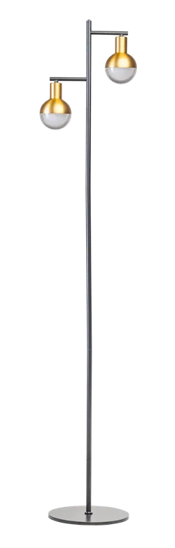 ETH Drop vloerlamp 2xGU10 zwart/mat messing