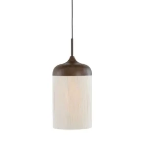 Light & Living hanglamp Dania Ø16cm bruin/crème
