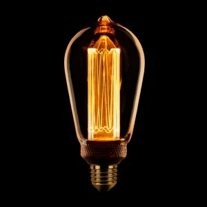 ETH Edison ST64 kooldraad LED 4w E27 240v 1800k 3 stappen dimbaar amber/goud 200L
