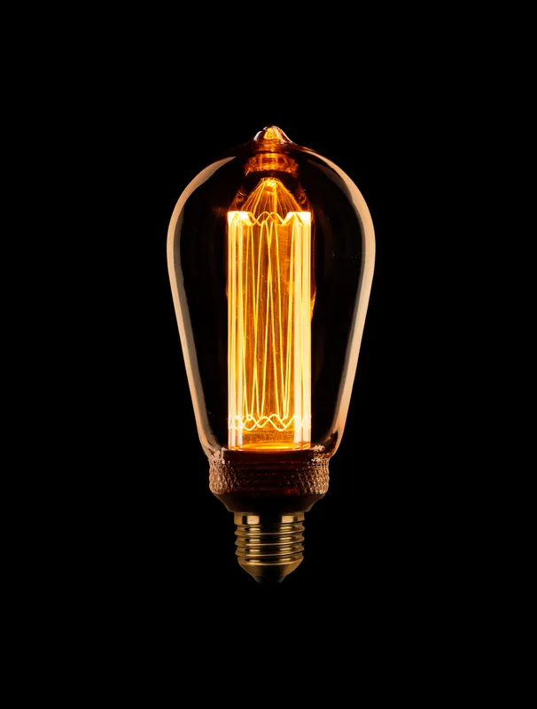 ETH Edison ST64 kooldraad LED 4w E27 240v 1800k 3 stappen dimbaar amber/goud 200L
