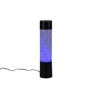 Trio Reality tafellamp glitter LED RGB zwart