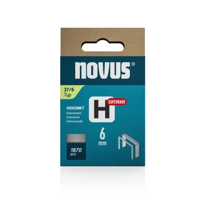 Novus dundraad nieten H 37/6mm (2000 stuks)