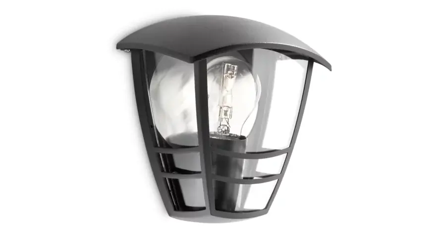 Wandlamp Philips Creek zwart 1x60W 230V