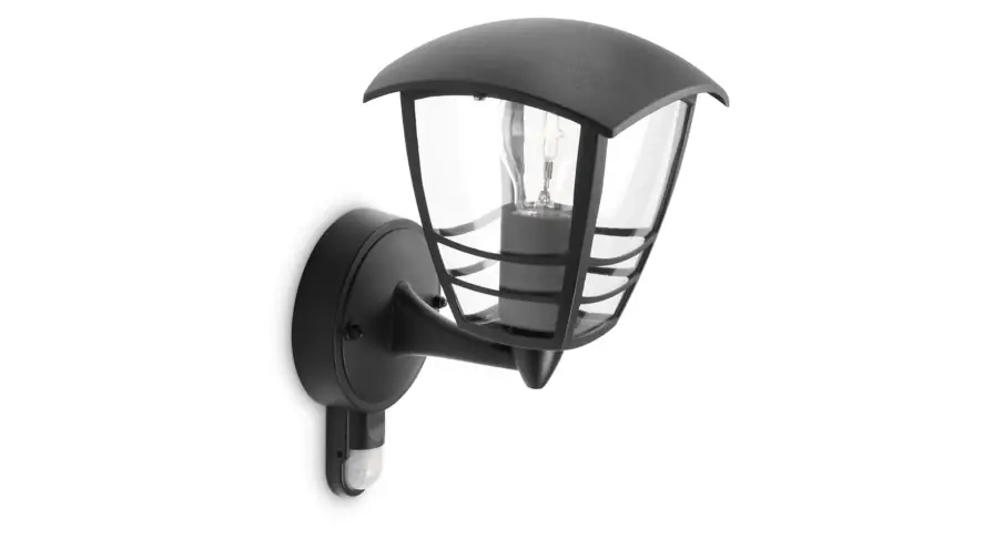 Wandlamp Philips Creek zwart 1x60W 230V