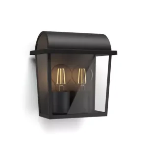 Wandlamp Philips Harvest zwart 2x42W 230V