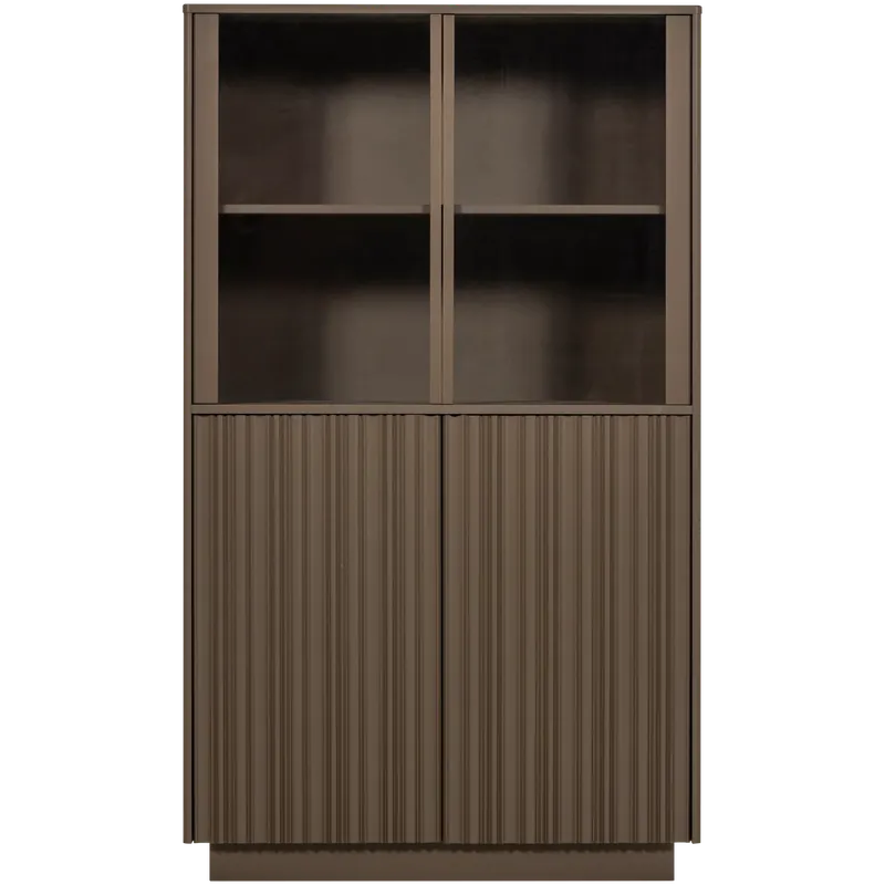 WOOOD Nova lage vitrinekast grenen truffel bruin