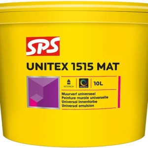SPS Unitex muurverf 1515 mat RAL9010 binnen 10l
