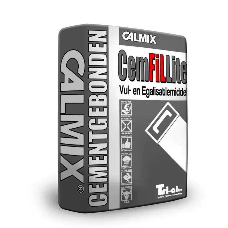 Calmix Cemfillite vul- en uitvlakmortel PE zak 20kg