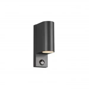 Trio wandlamp Roya 2xGU10 met sensor antraciet