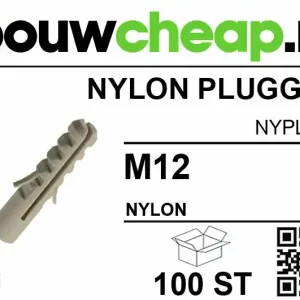 Nylon pluggen M12 (100 st.)