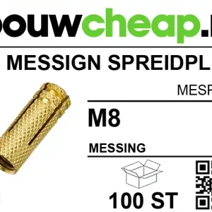 Messing spreidplug M8 (100 st.)