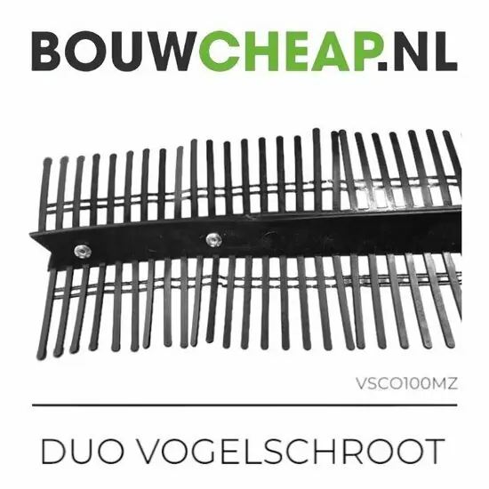 Dubbele vogelschroot met muiswering - 110mm hoog