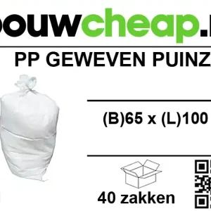 Pp geweven puinzakken 65x100 cm